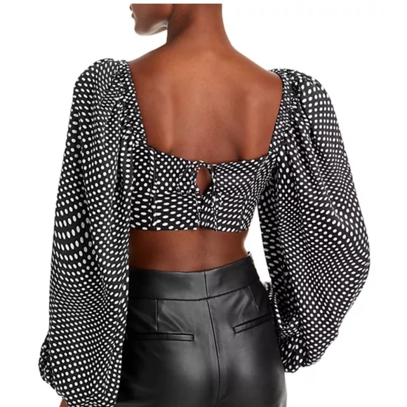 For Love And Lemons Kat Polka Dot Blouse Corset- Small - Picture 3 of 6